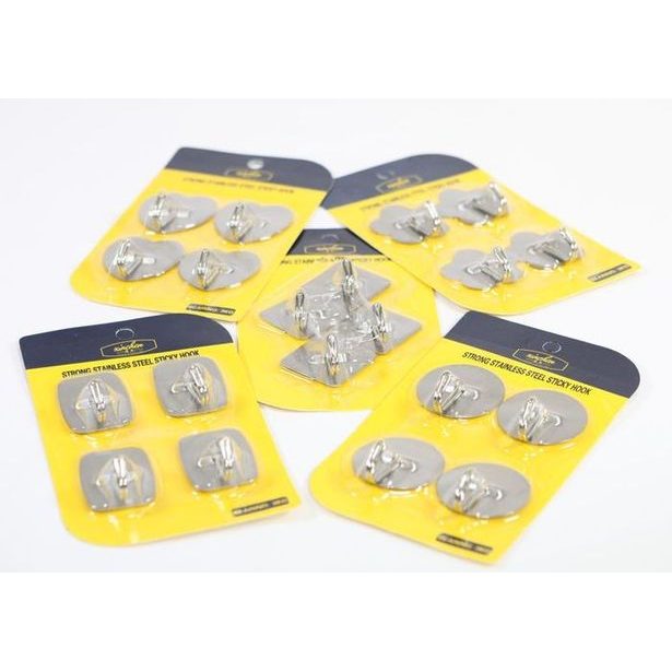 háček- 4ks-různé druhy, výkyv,háček, NR, samolep.