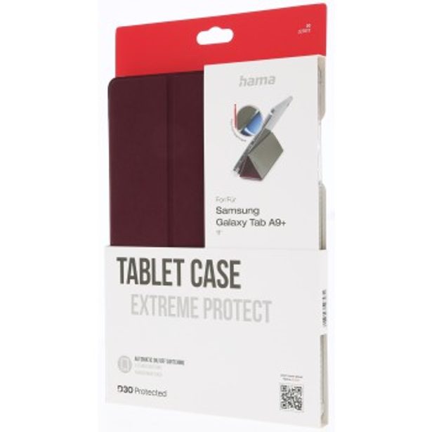 Hama Extreme Protect, pouzdro pro Samsung Galaxy Tab A9+ 11", licence D3O®, bordó/průhledné