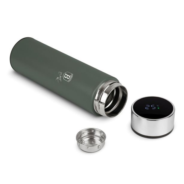 BERLINGERHAUS Chytrá termoska s ukazatelem teploty 0,5 l Matte Green Collection BH-9679