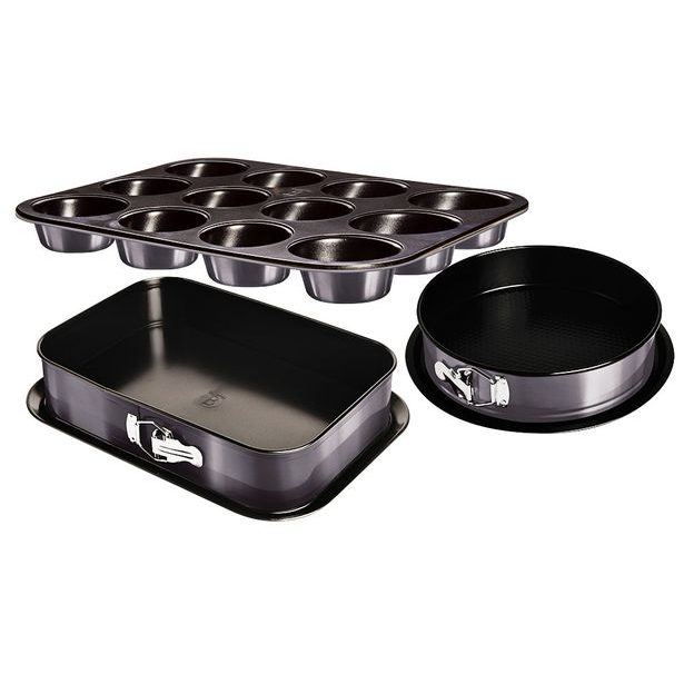 BERLINGERHAUS Formy na pečení s titanovým povrchem sada 3 ks Carbon PRO Line BH-7637