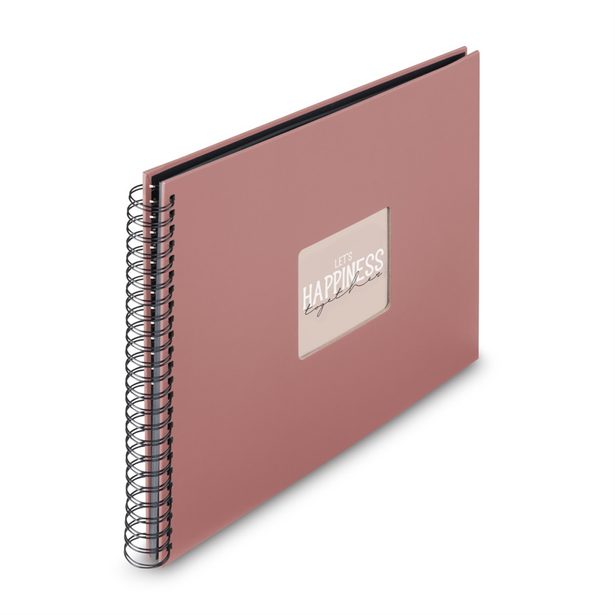 Hama album klasické spirálové FINE ART 36x32 cm, 50 stran, terra, černé listy