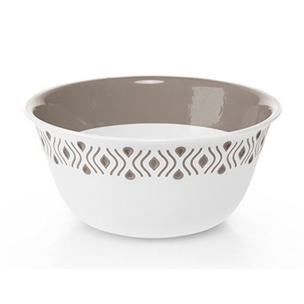 mísa d13cm TOSCA, v.6cm, bílo-béž. plast