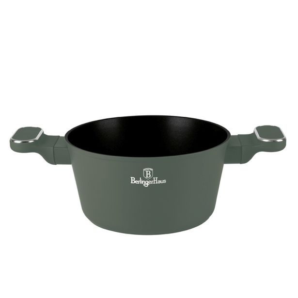 BERLINGERHAUS Kastrol s titanovým povrchem a poklicí 20 cm Matte Green Collection BH-8200