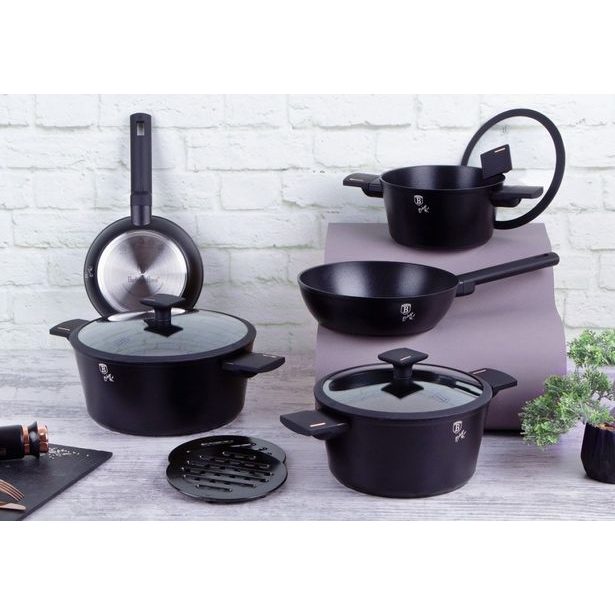 BERLINGERHAUS Sada nádobí s titanovým povrchem 10 ks Monaco Collection BH-7081