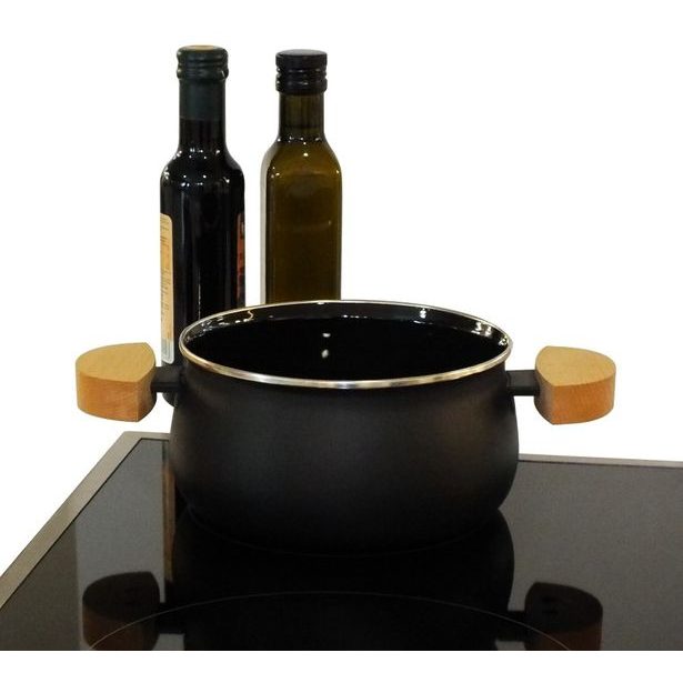 KELA Fondue sada 23 ks NATURA smalt / keramika / dřevo KL-61201