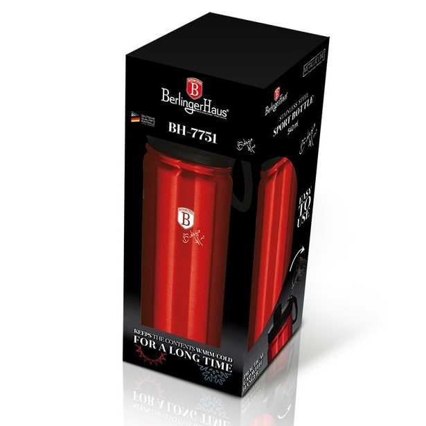 BERLINGERHAUS Lahev sportovní nerez 18/10 Burgundy Metallic Line 0,54 l BH-7751