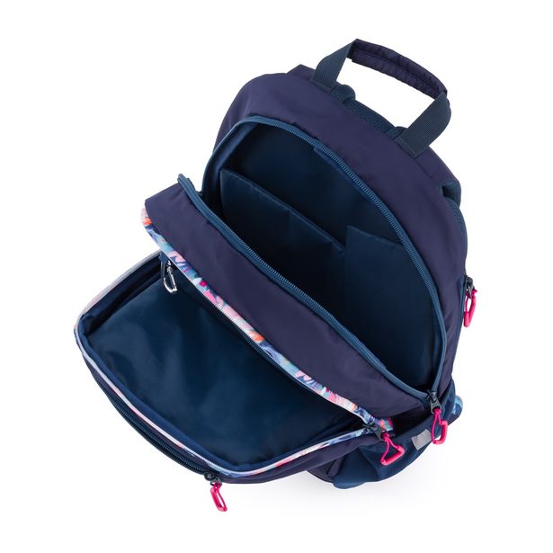 Studentský batoh + etue OXY Sport Flowers Blue