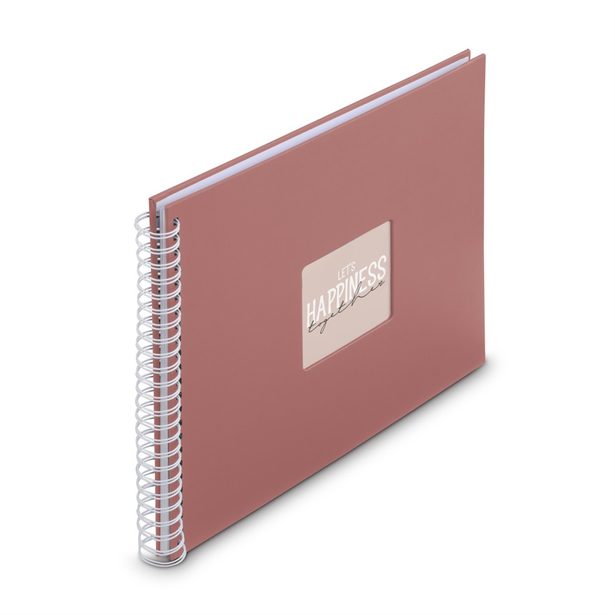 Hama album klasické spirálové FINE ART 36x32 cm, 50 stran, terra, bílé listy