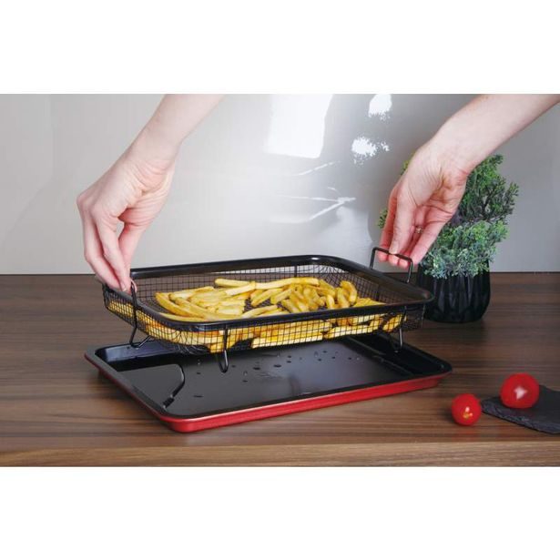 BERLINGERHAUS Plech na pečení s nepřilnavým povrchem a kov. košem Burgundy Metallic Line 32,5x24,5x2 cm BH-7855