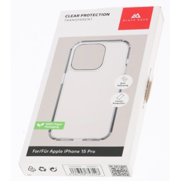 Black Rock Clear Protection Case, kryt pro Apple iPhone 15 Pro, průhledný