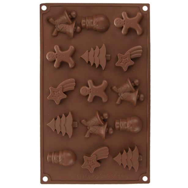 Forma silikon Vánoce 15 hnědá