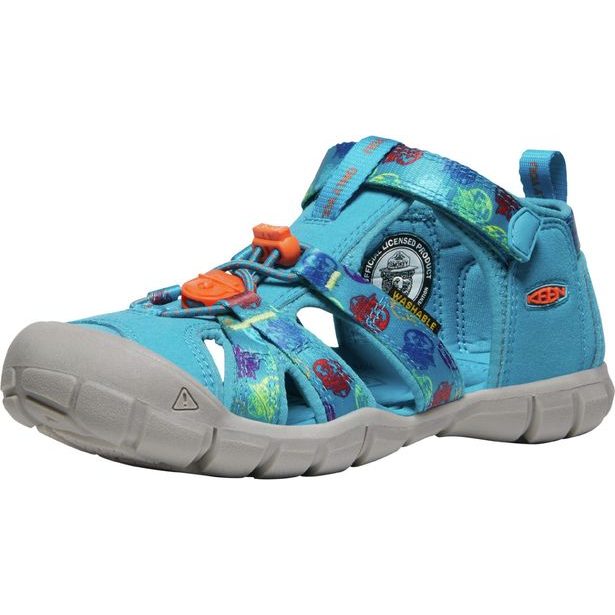 Sandály KEEN SEACAMP II CNX YOUTH smokey bear/fjord blue