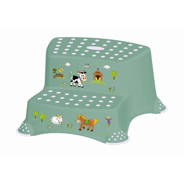 taburetka 40x37,v.21cm,2stupně, sever.zel. FUNNY FARM