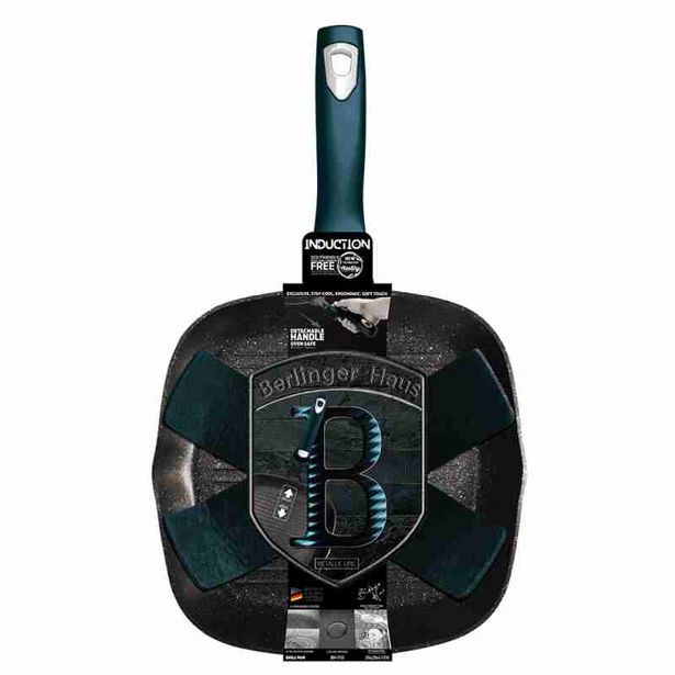 BERLINGERHAUS Pánev grilovací s odnímatelnou rukojetí 28 cm Aquamarine Metallic Line BH-7151