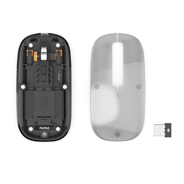Hama bezdrátová Multi Device myš WM-600, plochá, tichá, transparentní