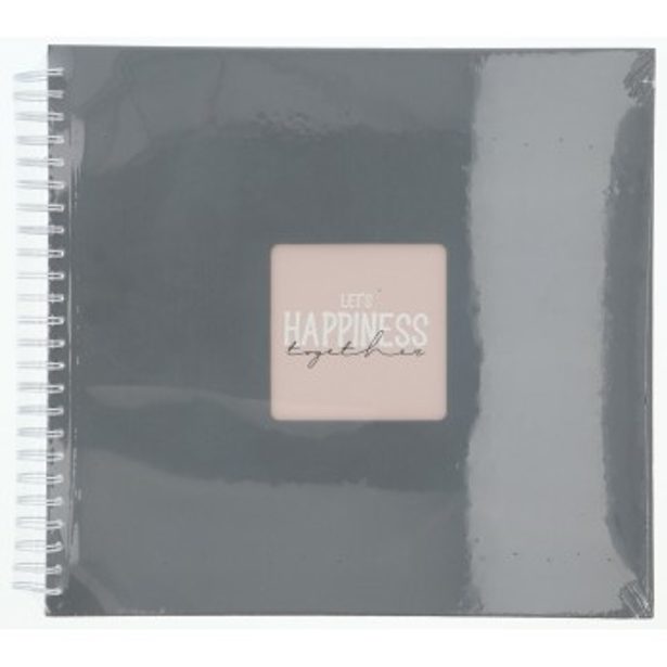 Hama album klasické spirálové FINE ART 36x32 cm, 50 stran, kamenná šedá, bílé listy