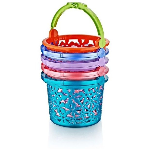 košík na kolíčky kulatý d20x14cm, mix barev