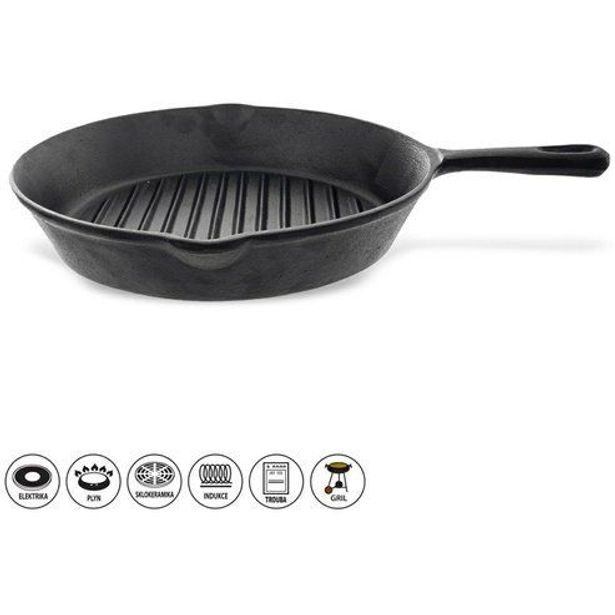 pánev d24cm grilovací LITINA