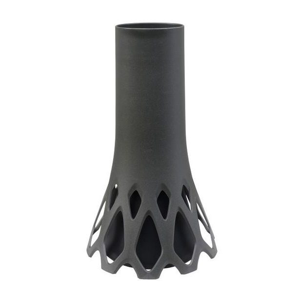 váza hřbit. d10x34,5cm ROSETA 1,3l ANTRACIT zátěžová