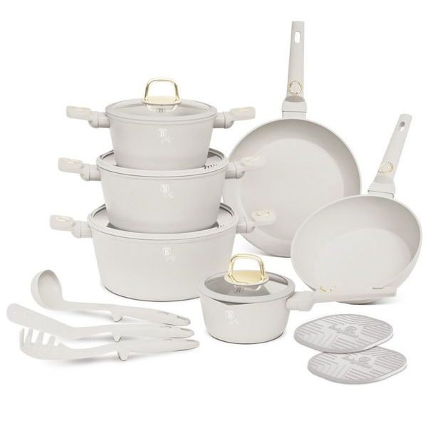 BERLINGERHAUS Sada nádobí s titanovým povrchem 15 ks Sahara Collection BH-8081