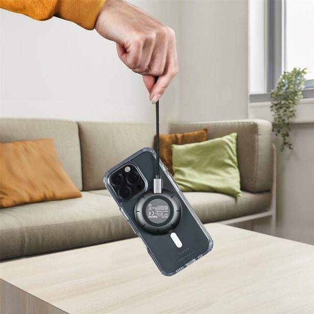 Hama bezdrátová nabíječka Qi2 15 W, magnetická, samostatný kabel 1 m