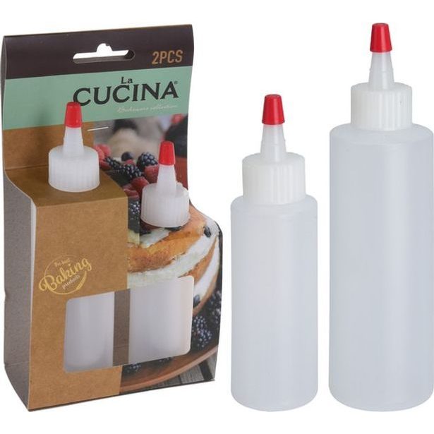 zdobička láhev 2kusy, 60ml/120ml CUCINA, plast