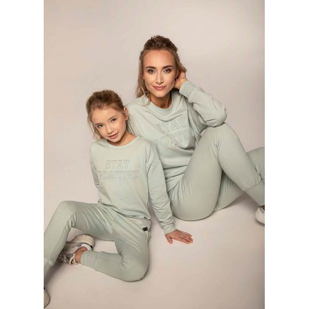 Tepláková souprava MÁMA A DCERA mintová