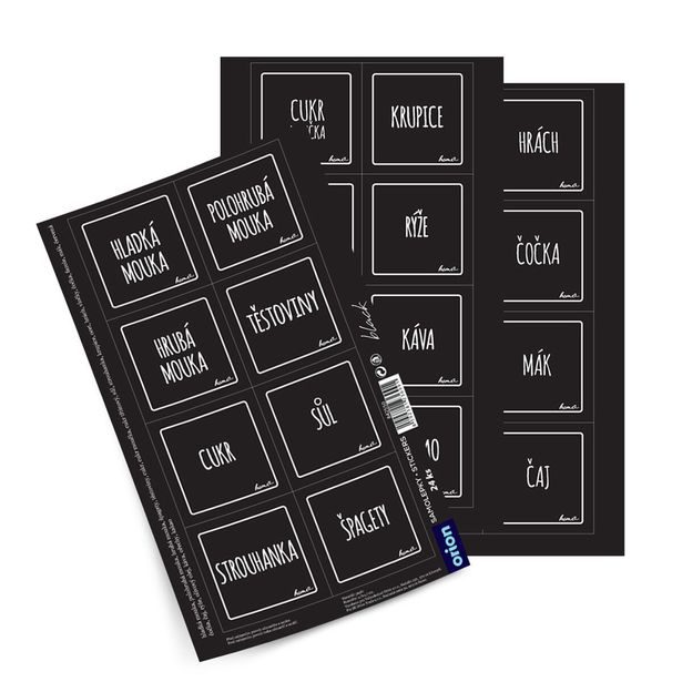 Samolepky na dózy BLACK