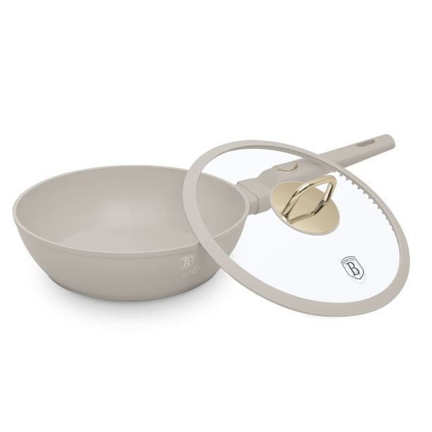 BERLINGERHAUS Pánev hluboká s titanovým povrchem a poklicí 24 cm Sahara Collection BH-8062