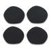 KELA Podtácky Stone PU kůže černá 4 kusy 12x10cm KL-12655