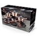 BERLINGERHAUS Sada nádobí s mramorovým povrchem 15 ks Rosegold Metallic Line BH-1224