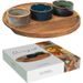 EXCELLENT HOUSEWARE Servírovací misky na akátovém podnose sada 4 ks KO-278001180