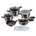 BERLINGERHAUS Sada nádobí s mramorovým povrchem 13 ks Carbon PRO Line BH-6886