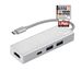 Hama USB-C 3.1 hub Aluminium, 2x USB-A, USB-C, HDMI