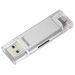 Hama čtečka karet Lightning + USB 3.0 Save2Data, microSD, stříbrná