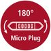 Hama micro USB OTG redukce Flexi-Slim, oboustranný konektor, 15 cm, červená