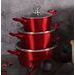 BERLINGERHAUS Kastrol s mramorovým povrchem a poklicí 30 cm Burgundy Metallic Line BH-6192