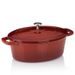 KELA Pekáč litinový s poklicí CALIDO 29x23x11cm červená KL-12860