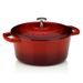 KELA Pekáč litinový s poklicí CALIDO 24 cm červená KL-11941