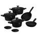 BERLINGERHAUS Sada nádobí s titanovým povrchem 10 ks Matte Black Collection BH-8197