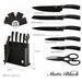 BERLINGERHAUS Sada nožů s nepřilnavým povrchem 11 ks ve stojanu Black silver Collection BH-2492