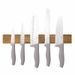 BERLINGERHAUS Sada nožů s magnetickým držákem z akátového dřeva 6 ks Taupe Collection BH-2946