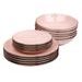 HIT Jídelní sada talířů 18 ks Lucca růžová HT-24327468