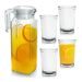 EXCELLENT HOUSEWARE Sada sklenic s karafou na limonádu skleněná 5 ks KO-YE9000500