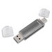 Hama laeta Twin FlashPen, USB 2.0, 64 GB, 10 MB/s, šedý