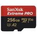 SanDisk Extreme Pro microSDXC 256 GB 170 MB/s A2 C10 V30 UHS-I U3, adapter