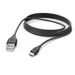 Hama micro USB kabel, 3 m, černý