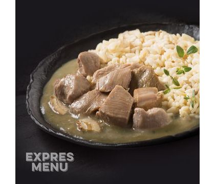 EXPRES MENU s přílohou - Krůta na slanině s rýží - 1 porce