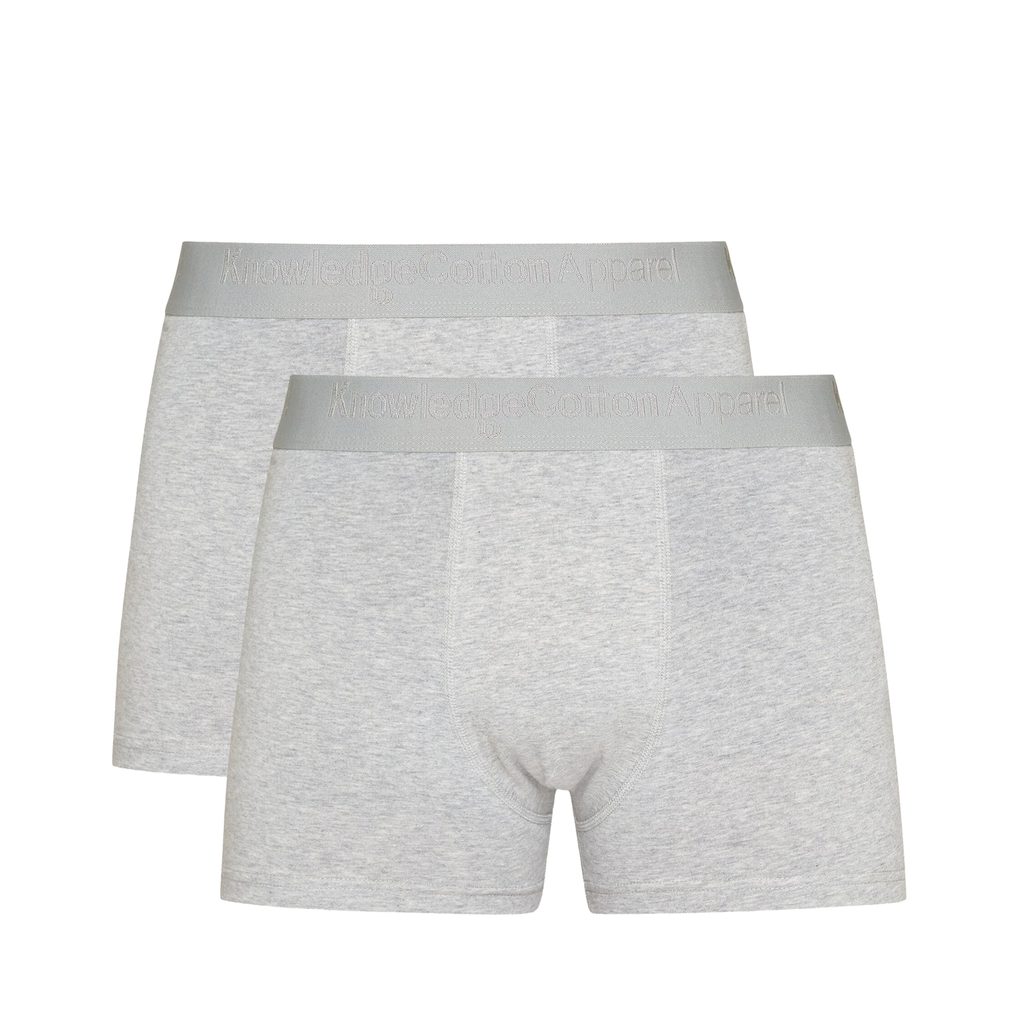 KnowledgeCotton Apparel 2-Pack Underwear — Grey Melange - KnowledgeCotton  Apparel - Bielizna - Odzież - Gentleman Store