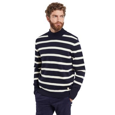 Armor Lux Striped Turtleneck Jumper